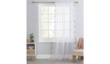 Argos Home Brights tassel voile white curtain 145x229cm, imported from the UK