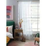 Argos Home Brights tassel voile white curtain 145x229cm, imported from the UK
