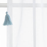 Argos Home Brights tassel voile white curtain 145x229cm, imported from the UK