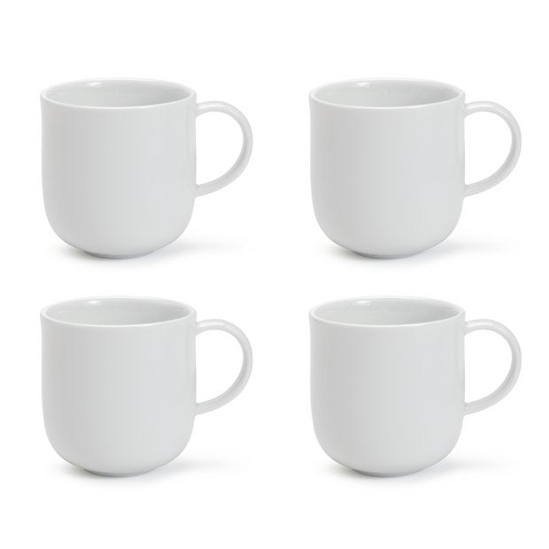 Habitat Riko white porcelain mug set of 4, UK version