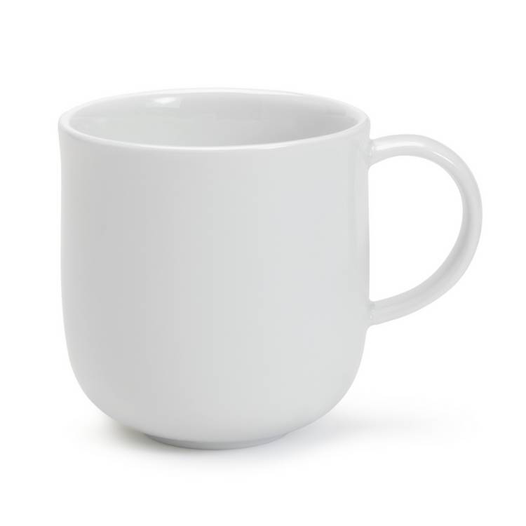 Habitat Riko white porcelain mug set of 4, UK version