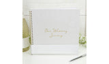 Amore wedding journal pastel grey floral cover - British product
