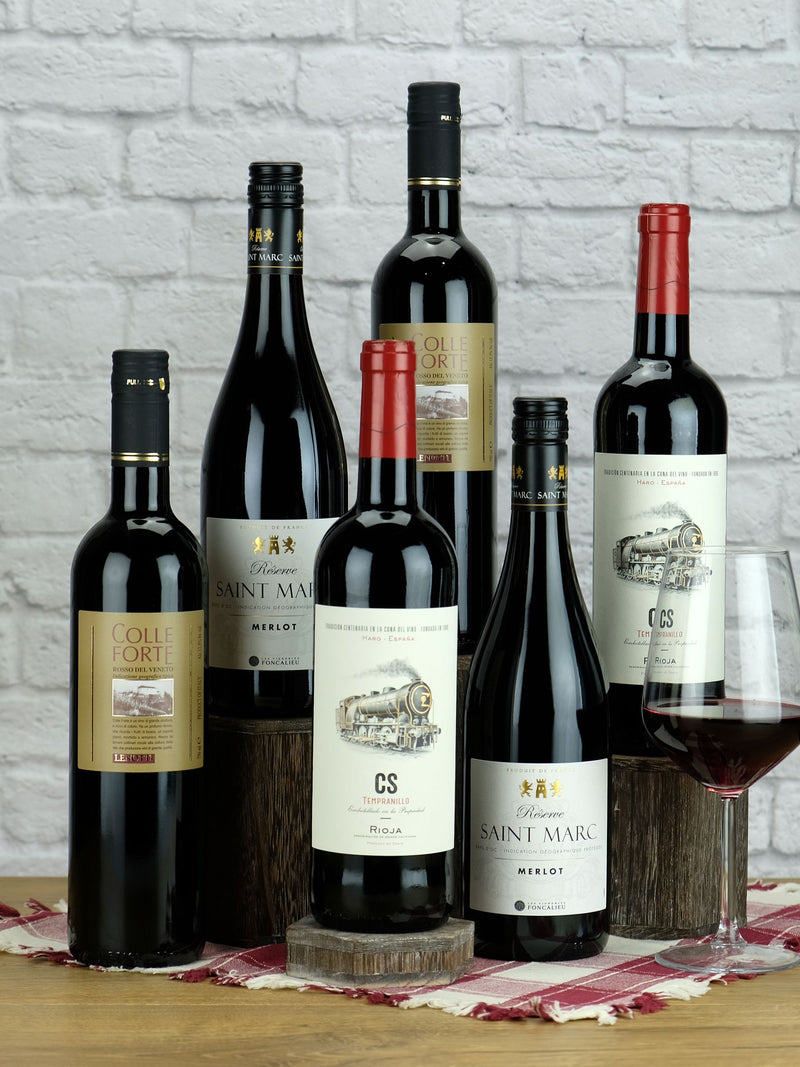 Le Bon Vin red wine mixed half case 75cl, UK version