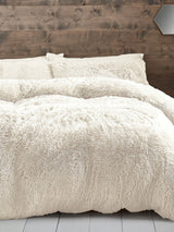 Next Catherine Lansfield Cream So Soft Cuddly Deep Pile Duvet Cover and Pillowcase Set- Buy online at McGrocer