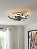 Cascade Trinity black LED ceiling fan light (British brand)