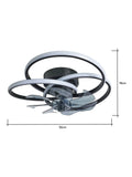 Cascade Trinity black LED ceiling fan light (British brand)