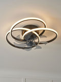 Cascade Trinity black LED ceiling fan light (British brand)