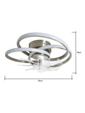 Cascade Trinity LED ceiling fan light satin nickel finish, imported from the UK