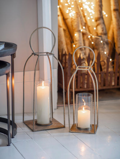 Next Gallery Home Gold Ancola Antique Lantern Candle Holder 38cm- Buy online at McGrocer
