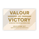 Royal Mail WWII gold stamp set limited edition (British brand)