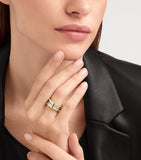 Bague Bvlgari B.zero1 deux bandes or jaune acier inoxydable - Produit britannique
