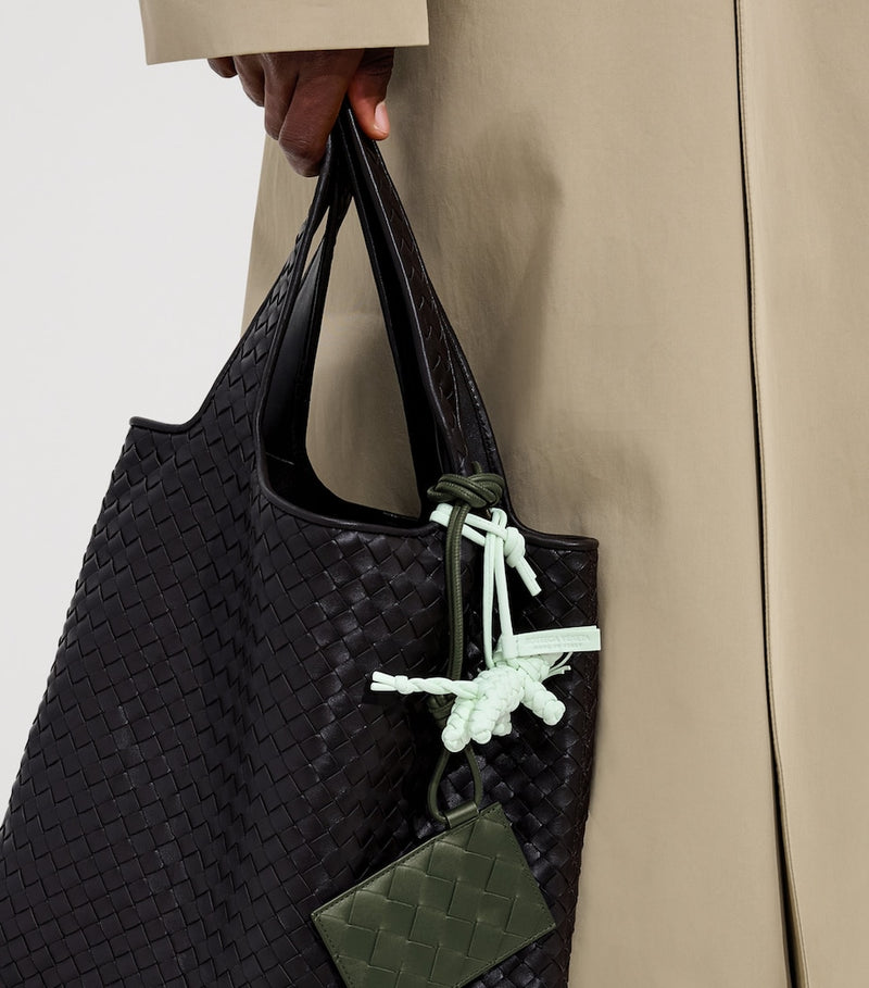 Bottega Veneta badge holder with Intrecciato weave - British product