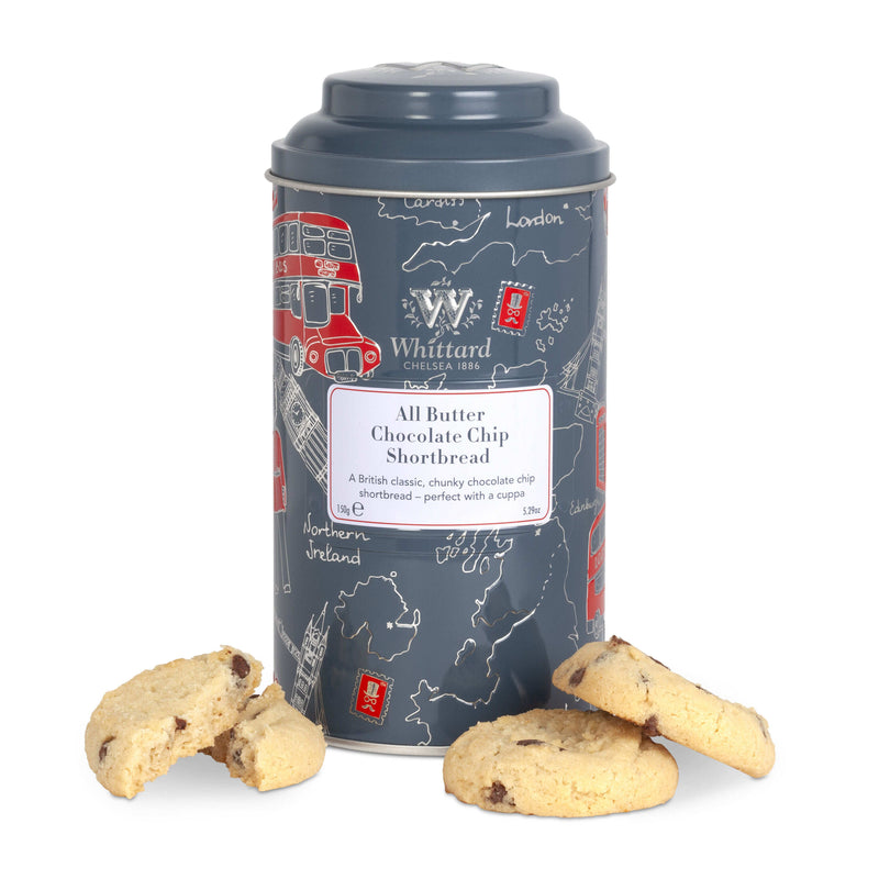 All butter chocolate chip shortbread in collectible tin - British product