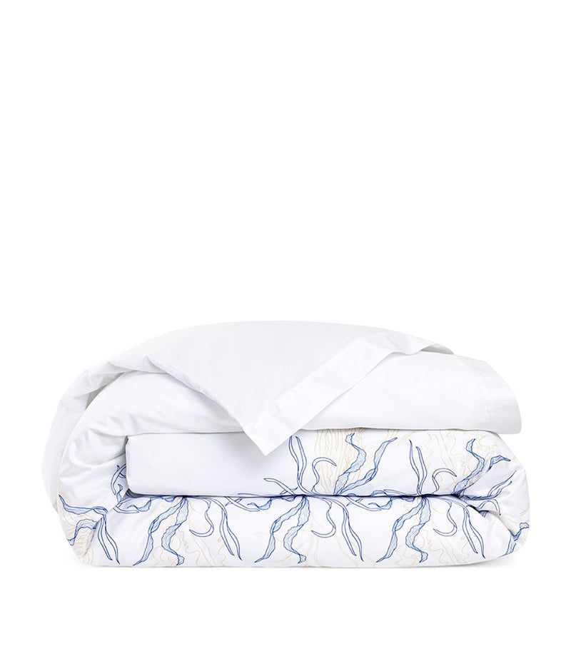 Yves Delorme Couture Nautilus Super King duvet cover, imported from the UK