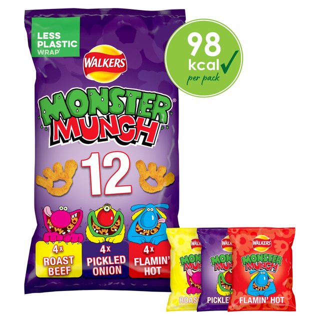 Walkers Monster Munch Variety Multipack Snacks 12 per pack GOODS M&S