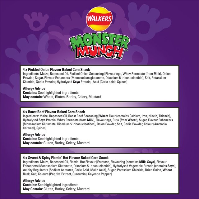 Walkers Monster Munch Variety Multipack Snacks 12 per pack GOODS M&S