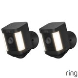 Costco UK Ring Battery Spotlight Cam Plus Black Outdoor Security Camera 2 Pack- Buy online at McGrocer