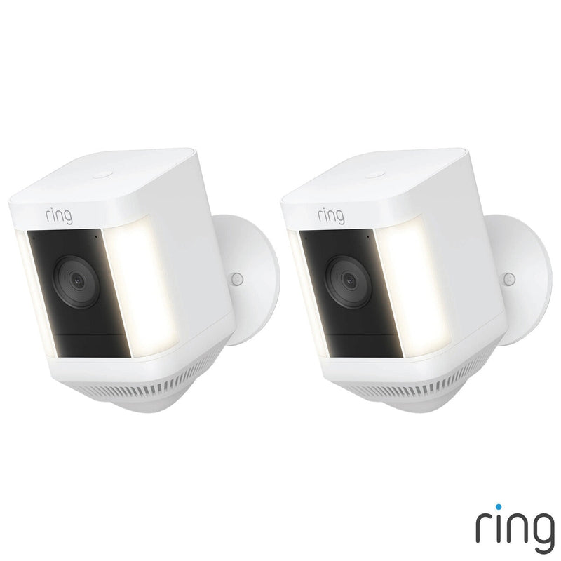 Ring Spotlight Cam Plus white 2 pack, imported from the UK