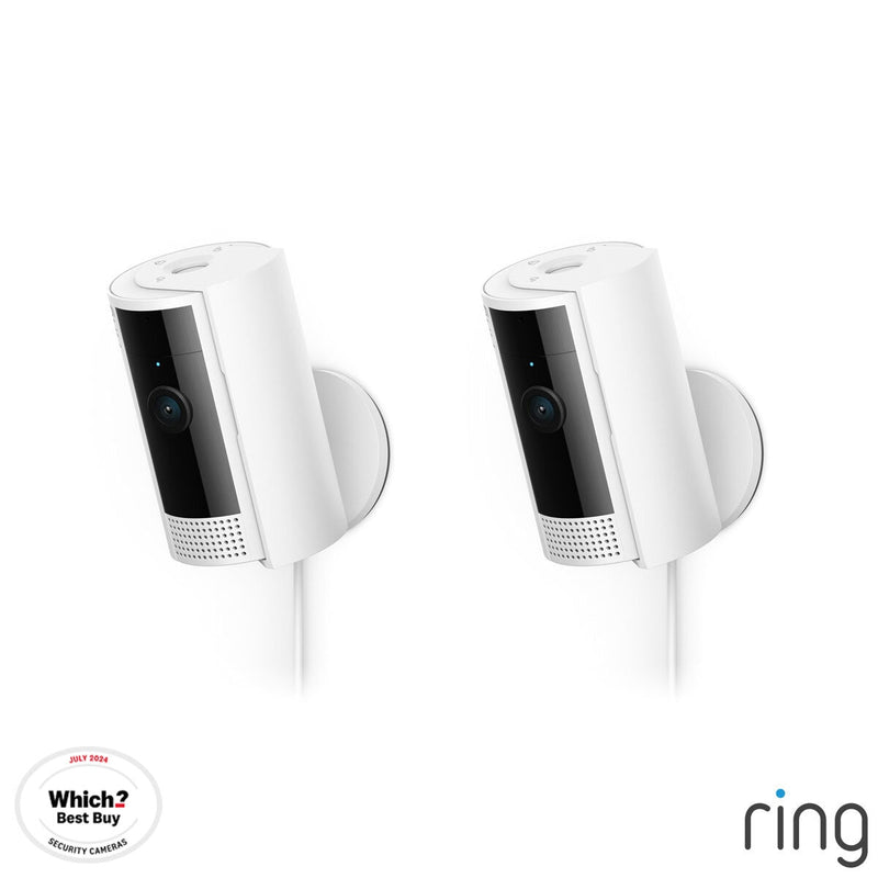 Ring Indoor Camera 2 Pack Bundle White, imported from the UK