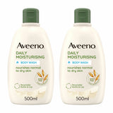 Costco UK Aveeno Daily Moisturising Body Wash 2 x 500ml- Buy online at McGrocer