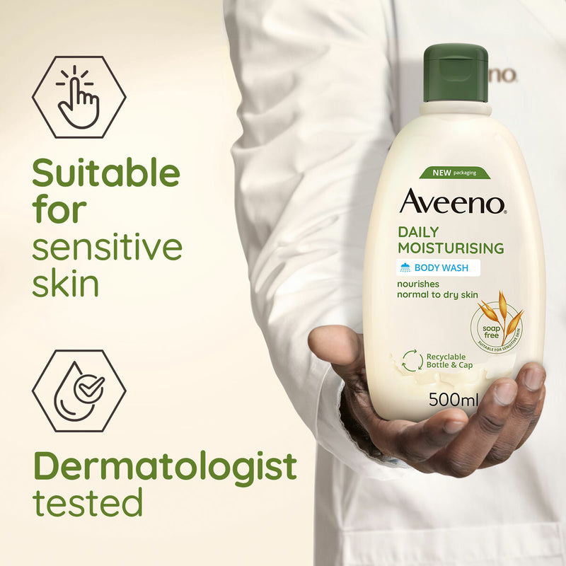 Aveeno Daily Moisturising Body Wash 2 x 500ml - British product