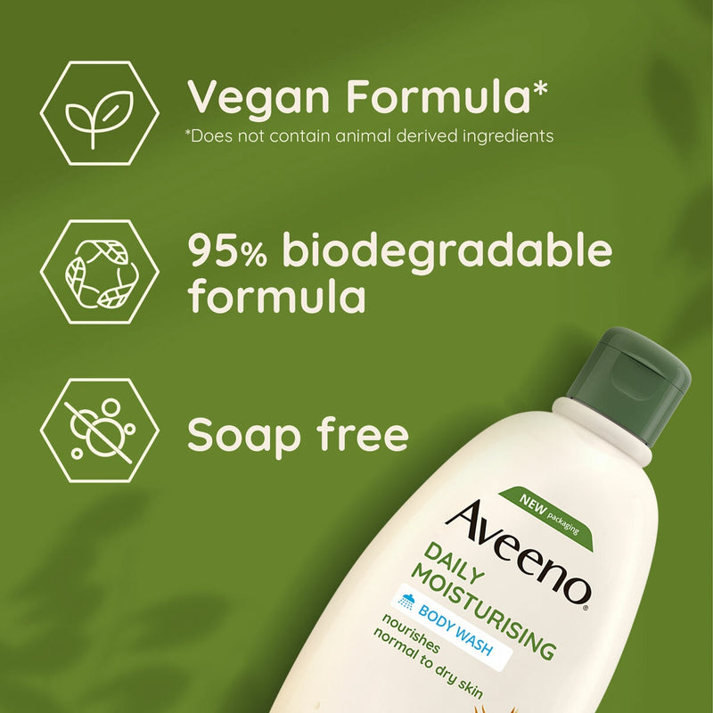 Aveeno Daily Moisturising Body Wash 2 x 500ml - British product