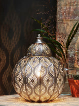 Next Silver Marrakech Table Lamp- Buy online at McGrocer
