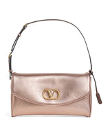 Harrods Valentino Garavani Small Leather Metallic Vain Shoulder Bag- Buy online at McGrocer