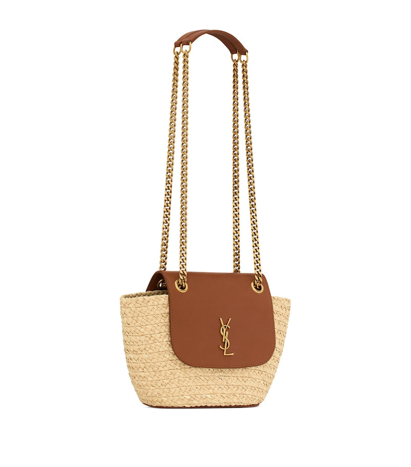Saint Laurent Mini Raffia Panier shoulder bag (British brand)