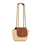 Saint Laurent Mini Raffia Panier shoulder bag (British brand)