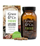 Grass & Co. Focus Lion's Mane mushroom supplement 60 vegan capsules, UK version