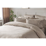Belledorm cotton sateen pillowcase pair 600 thread count taupe (British brand)
