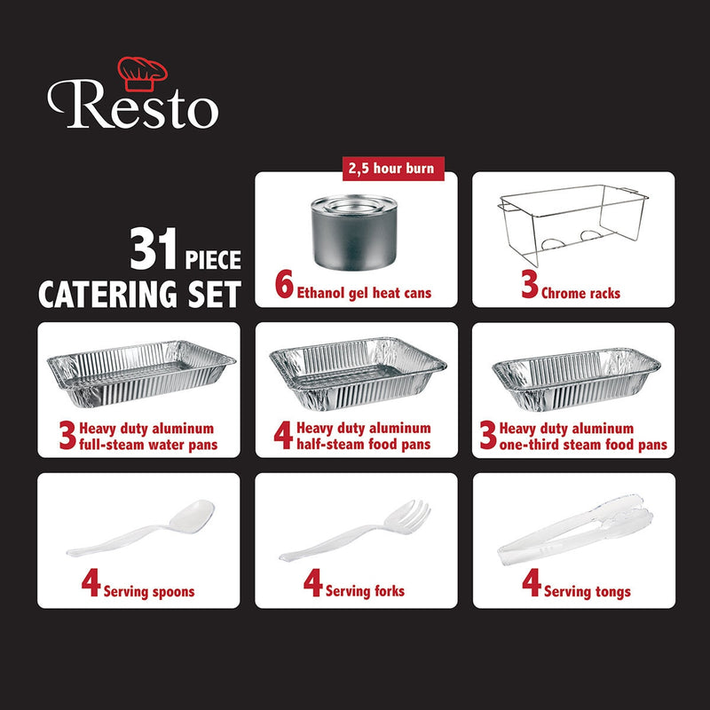 Resto 31 piece catering set, imported from the UK