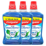 Costco UK Colgate Plax Cool Mint Alcohol-Free Mouthwash 3 x 1L- Buy online at McGrocer