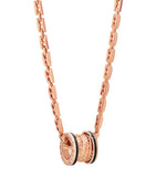 Bvlgari B.zero1 rose gold ceramic pendant - British product