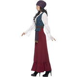 Smiffys Deluxe Pirate Buccaneer Beauty Costume purple dress sash bandana necklace, UK version
