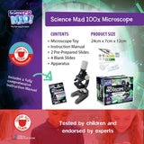 Science Mad microscope 100x magnification - British product