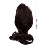 Livingandhome wavy ponytail hair extension dark brown 30cm, UK version