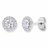 Costco round brilliant cut diamond earrings 1.22ctw white gold - British product