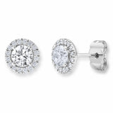 Costco round brilliant cut diamond earrings 1.22ctw white gold - British product