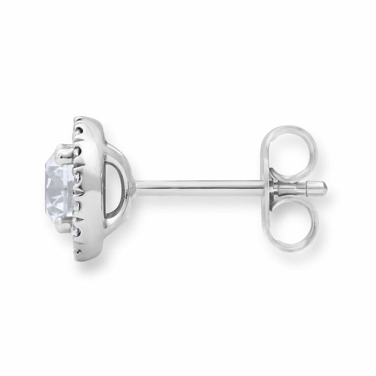 Costco round brilliant cut diamond earrings 1.22ctw white gold - British product