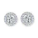 Costco round brilliant cut diamond earrings 1.22ctw white gold - British product