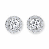 Costco round brilliant cut diamond earrings 1.22ctw white gold - British product