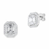 Costco 1ct round brilliant and baguette diamond earrings, UK version