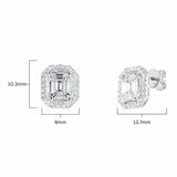 Costco 1ct round brilliant and baguette diamond earrings, UK version