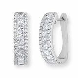 Costco 1.52ctw diamond hoop earrings 18ct white gold - British product