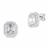 Costco UK Costco 1.00ctw Round Brilliant Cut and Baguette Cut Diamond Earrings 18ct White Gold- Buy online at McGrocer