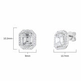 Costco 1ct round brilliant and baguette diamond earrings, UK version
