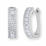 Costco 1.52ctw diamond hoop earrings 18ct white gold - British product