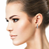 Costco 1.52ctw diamond hoop earrings 18ct white gold - British product